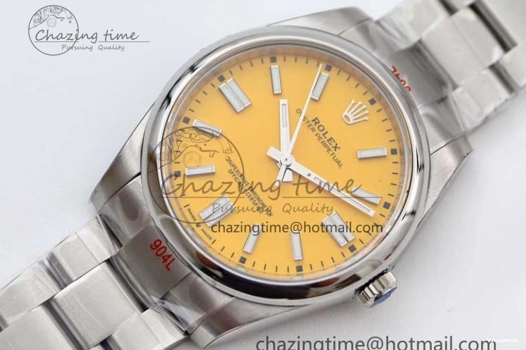 SS Bracelet Oyster 124300 EWF 1:1 41mm 904L Steel Yellow Perpetual Dial Best on A2824 Edition 0314